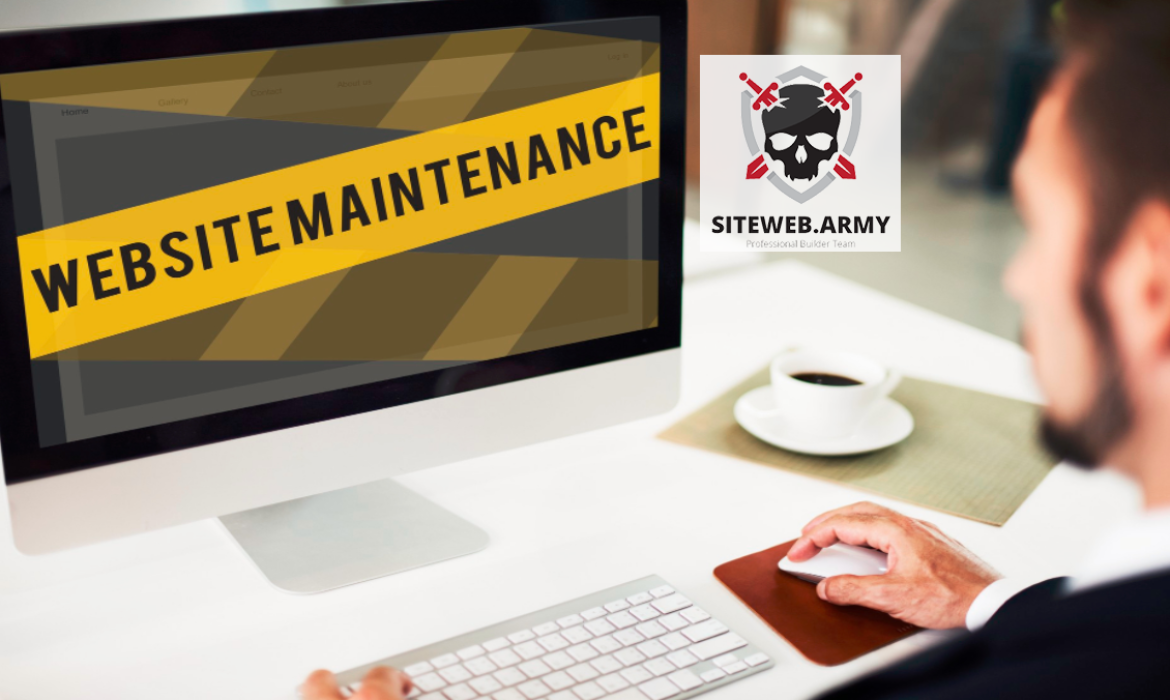 écran ordinateur affichant "website maintenance"